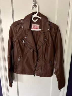 Levi's Women's Chocolate Brown Moto Faux Leather Jacket